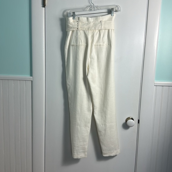 Veronica Beard Clerence Paper Bag Pants Cream Ivory Size 4 - Picture 5 of 14
